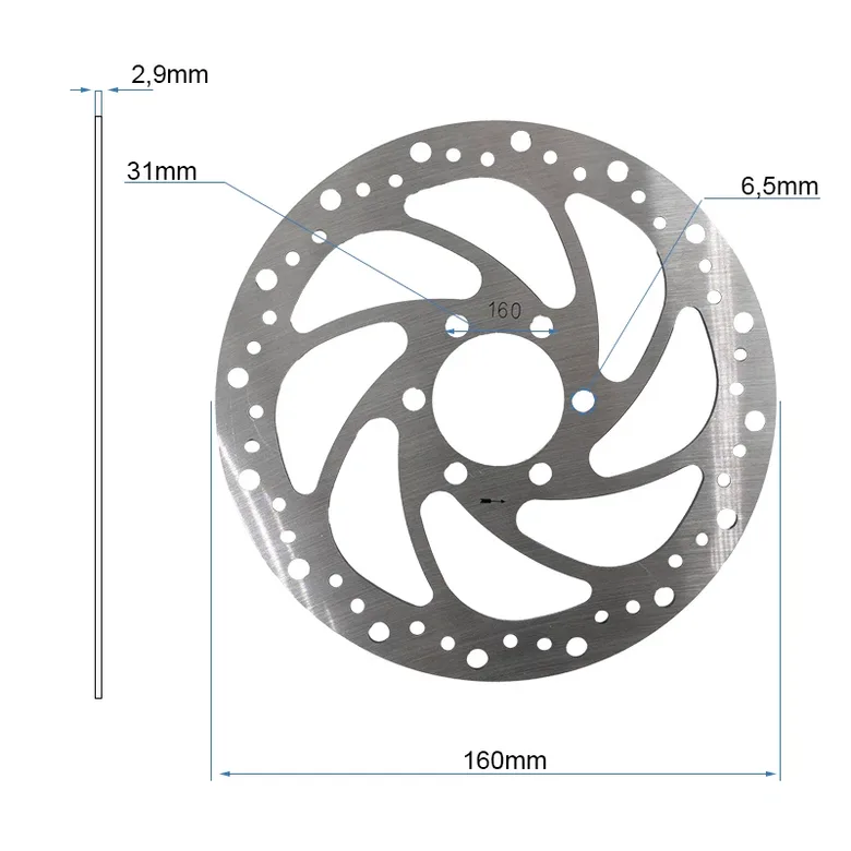 Sustiprintas Stabdžiu diskas 160mm 6h 