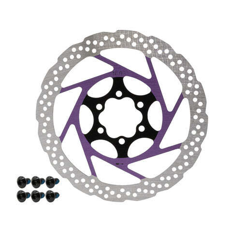 Kukirin G2 Stabdžiu diskas 160 mm 6 skyliu violetinis